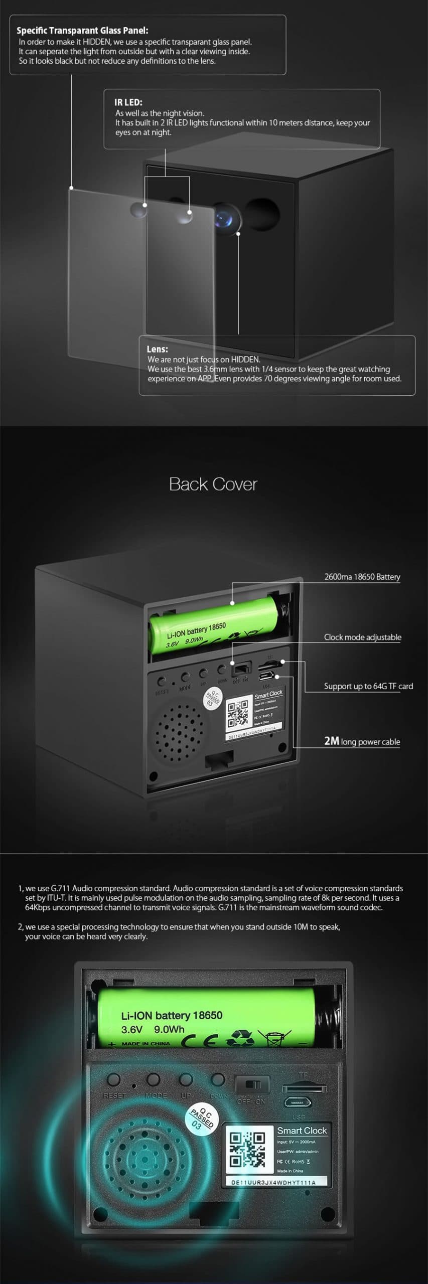 多功能喇叭時鐘攝影機 圖 9